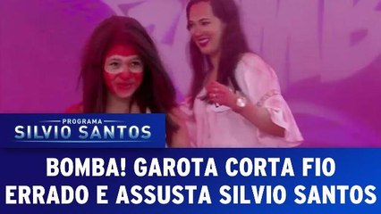 Bomba! Garota corta fio errado e assusta Silvio Santos