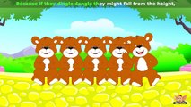 Five Dangling Teddies - Nursery Rhyme with Karaoke