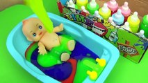 Learn Colors Baby Doll Bath Time M&Ms - Numbers Counting Baby Doll Colours Clay Slime Bath Time