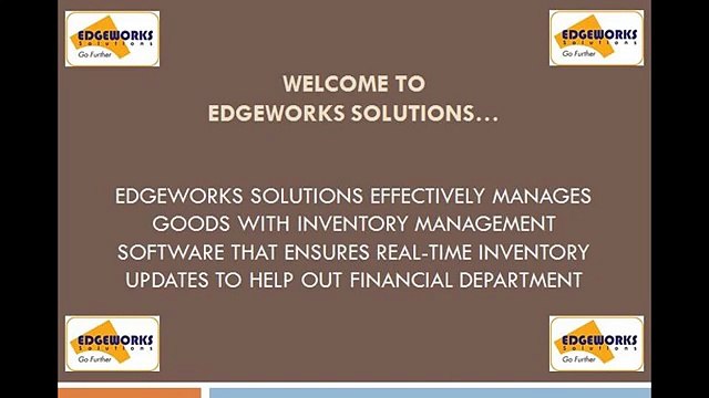Edgeworks Solutions - Inventory Software Singapore smoothly manages goods receipt