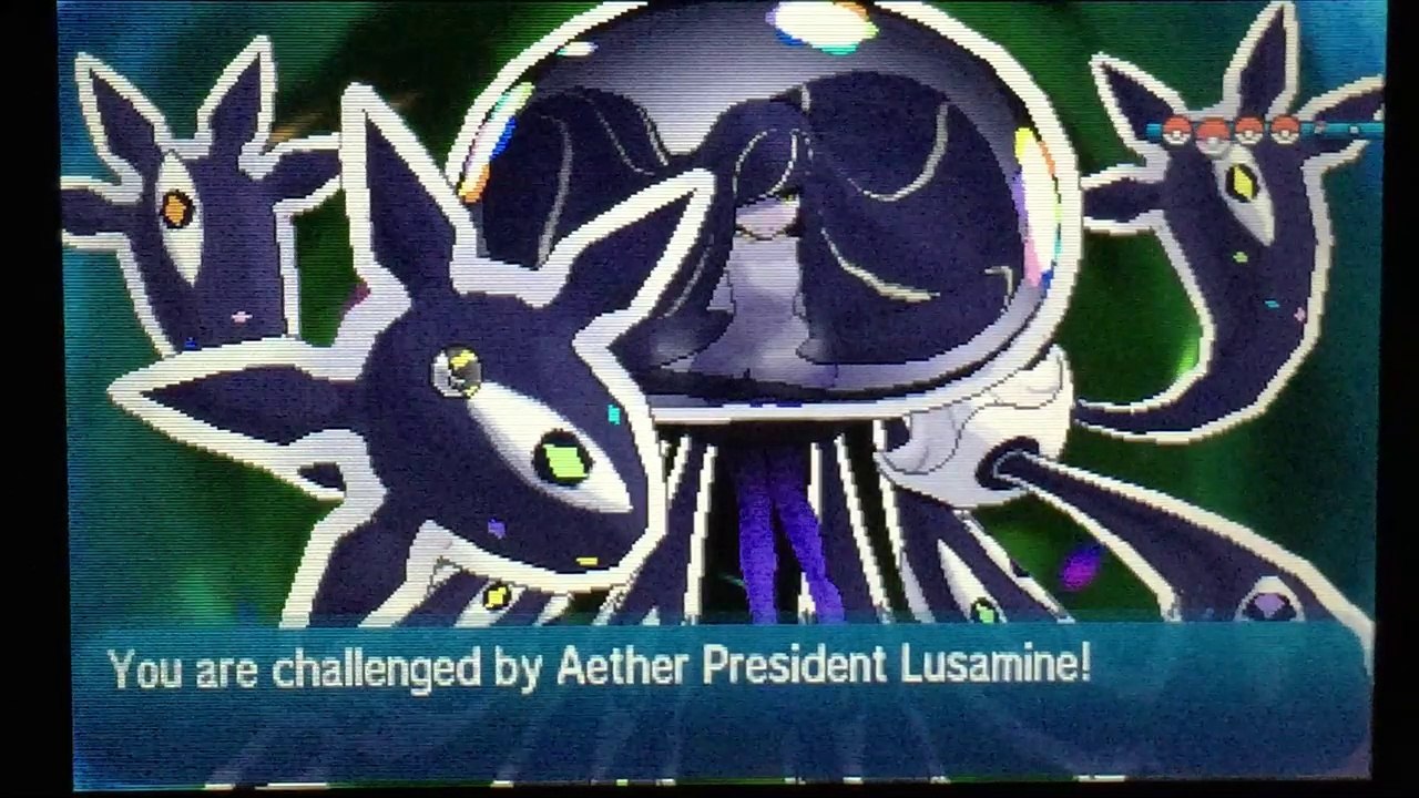 Pokemon Moon - Aether President Lusamine Battle (Ultra Space)
