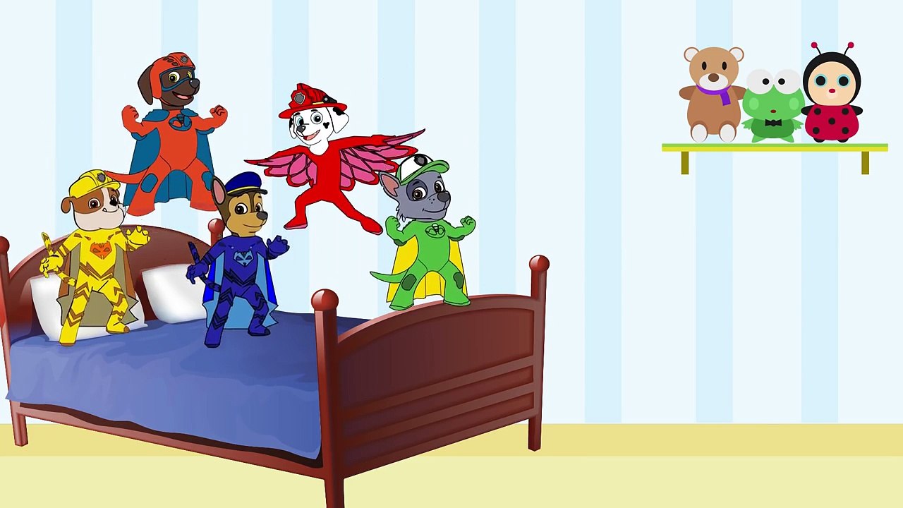Five Little Paw Patrol Jumping on the Bed - Five Little Pj Masks Jumping On The Bed