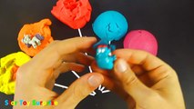 LEARN COLOR With Play Doh Lollipops Super Cool Toys Disney Marvel MLP