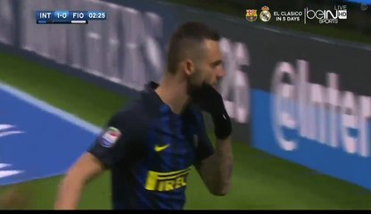 Marcelo Brozovic  Goal HD - Inter 1 - 0 Fiorentina 28.11.2016