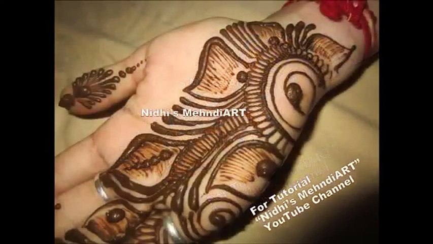 Beautiful Shaded Arabic Front Hand Henna Mehndi Design Tutorial