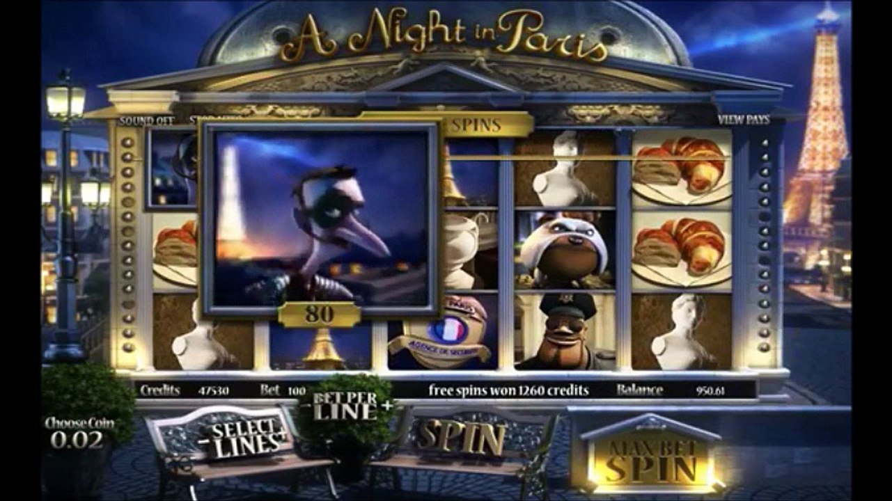 A night in Paris slots - 1,76 BTC win!