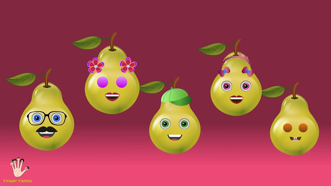 Green Pear Finger Family | Pear Finger Family Songs for Children