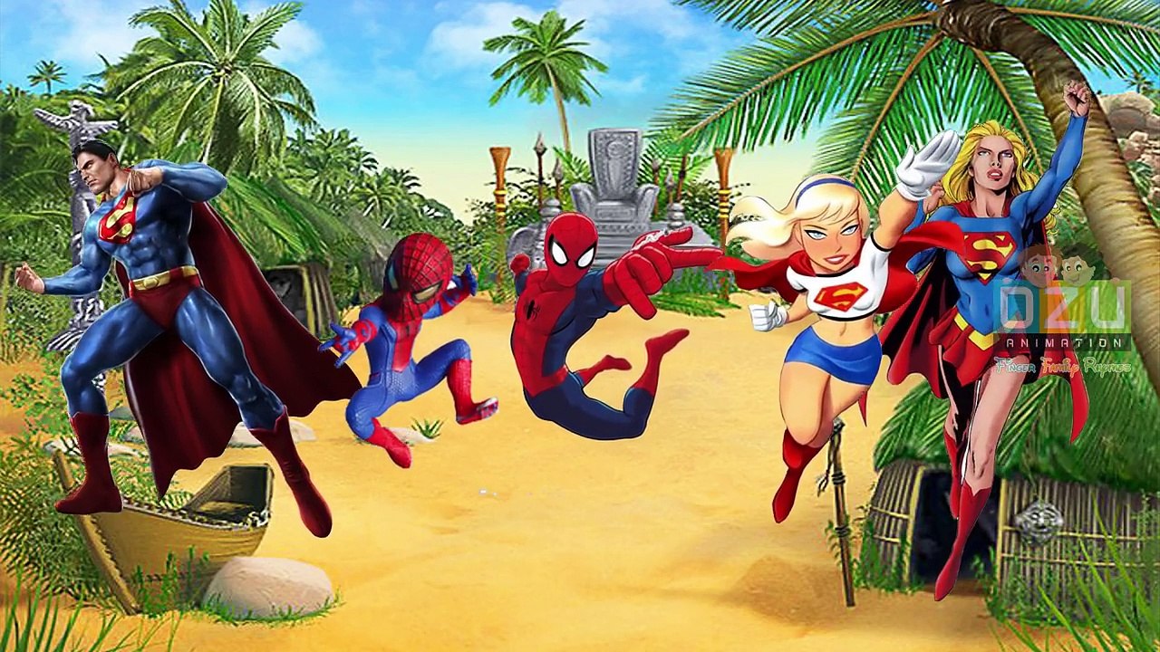 Finger Family Song - Daddy Finger Nursery Rhymes Spiderman-Super Man Finger Family Rhymes|