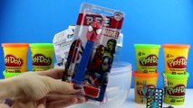 Marvel and Justice League Superheroes Play Doh Surprise Eggs - Spiderman Batman Superman Iron Man