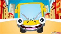 Wheels on the Bus Go Round and Round Nursery Rhyme with Lyrics - Sing Along Version