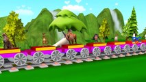 Animals Cartoons On Train For Kids | Animals Cartoons For Children Train Songs