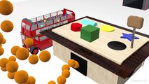Double decker London bus Learn Colors Wooden Hammer Toy - Educational geometrical shapes Part 2
