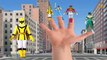 Power Rangers Cartoon Finger Family Rhymes For Children | Power Rangers Finger Family Nursery Rhymes