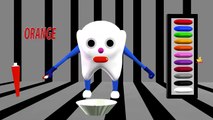 Colors Teeth Brush Funny Cartoon 3D, Colours for Children Kids Toddlers Little Baby, Learning Videos