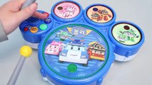 Robocar Poli Drum Tayo the Little Bus Learn Numbers Colors Toy Surprise Eggs YouTube