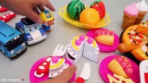 Play With Velcro Cutting Fruits, Ice Cream Cups, Pizza, Cake, Food Cooking Toys - Learn Colors