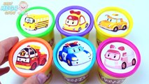 Play Doh Clay Сups Surprise Toys Robocar Poli Collection Rainbow Learn Colours in English