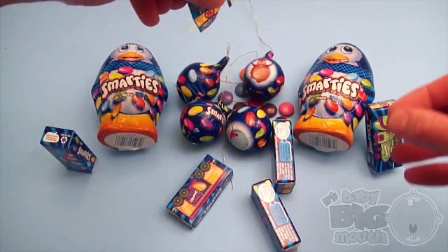 New Learn Colours with Smarties Chocolate Surprise Eggs! Christmas Edition!