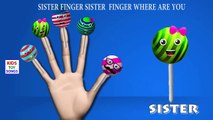 The Finger Family Lollipop Family Nursery Rhyme | Lollipop Finger Family Songs for Children in 3D