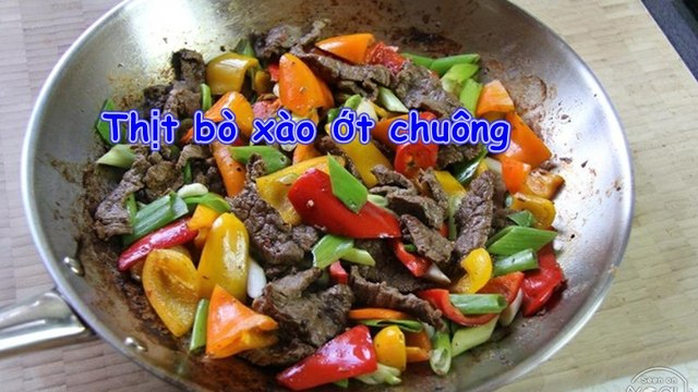 Cách làm thịt bò xào ớt chuông