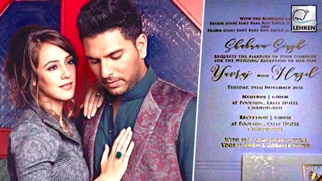 Yuvraj Singh & Hazel Keech's Wedding Invitation Out | Hazel Keech Yuvraj Singh