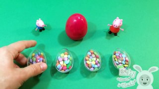 Peppa Pig George Kinder Surprise Egg Learn A Word! Spelling Bathroom Words! Lesson 1