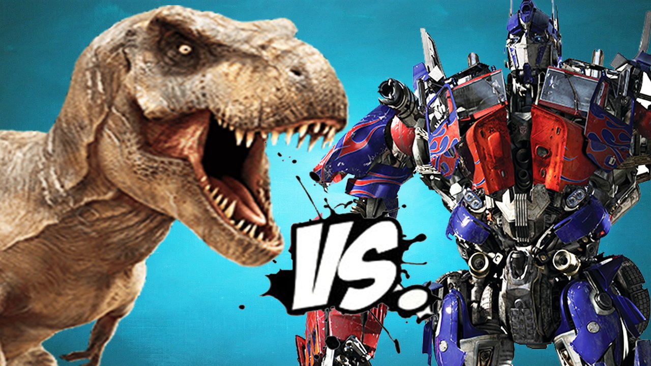 OPTIMUS PRIME VS T-REX - EPIC BATTLE