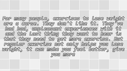 The Easy Way To Exercise If You Want To Lose Weight