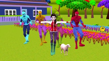 Colors Spiderman Hulk Frozen Elsa Wheels On The Bus | Finger Family & More Nursery Rhymes