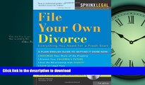 READ THE NEW BOOK File Your Own Divorce: Everything You Need for a Fresh Start (Legal Survival