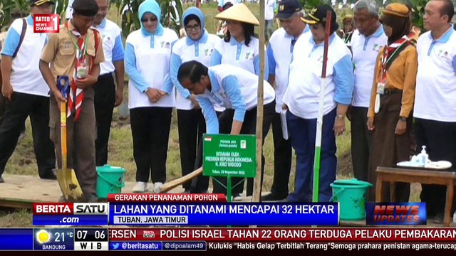 Presiden Jokowi Menanam Pohon Bareng 5500 Petani