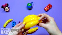 Ninja Turtles Surprise Egg Learn a Word with Play Doh Letters! Spelling Fruits! Lesson 9