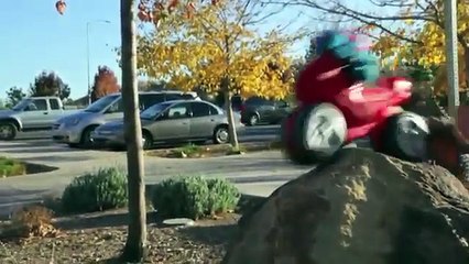 Cookie Monster Driving a Little Tikes Motorcycle Sesame Street Cookie Monster Motorcycle and