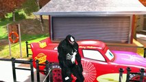 VENOM & Spiderman Custom Disney Lightning McQueen Cars   Nursery Rhymes Songs