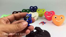 Fun Creative & Learn Colours Play Dough Smiley Heart Surprise Toys Spiderman, Captain America Minion
