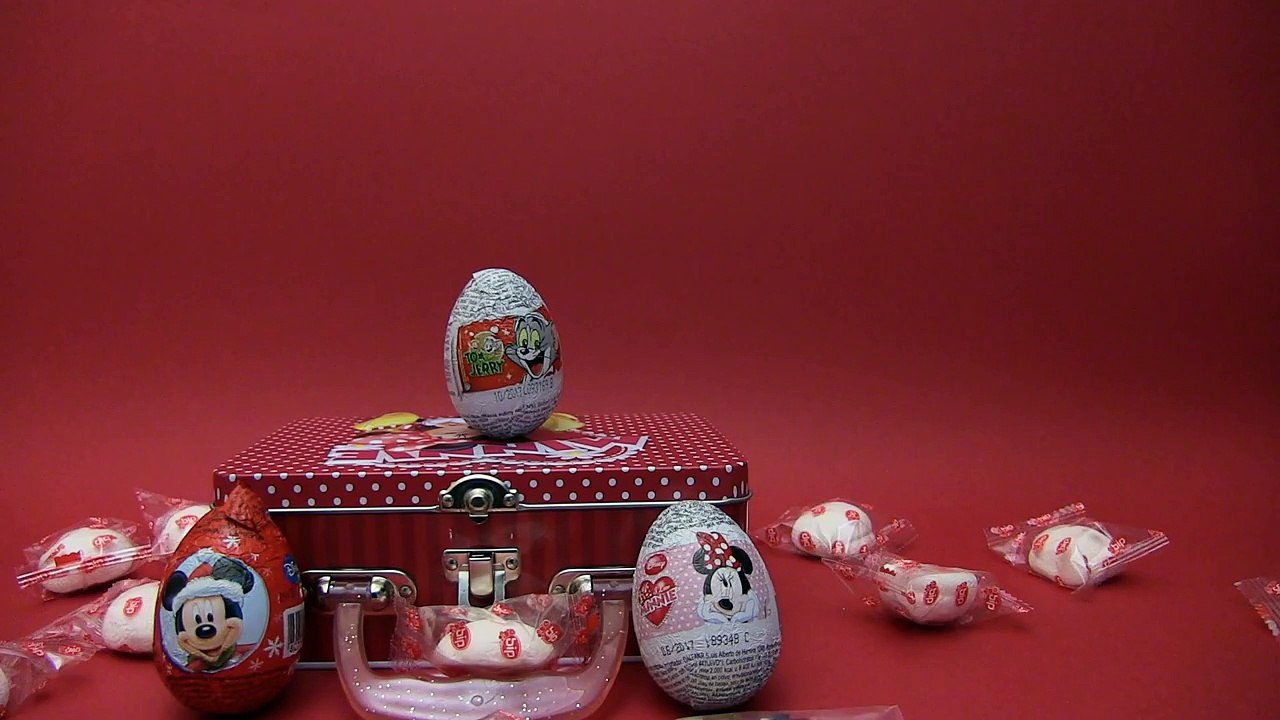 3 Surprise Eggs Minnie Mouse CLUBHOUSE Tom and Jerry Mickey Mouse 3D toys Funny Animation for kids