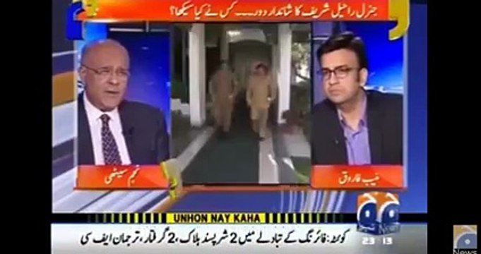 Najam sethi accused Raheel sharif,said' first time Gen raheel attacked journalists as traitors through ISPR and build h