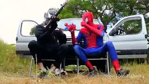 Superhero in Real Life Spiderman Vs The Joker Venom Prank Machine Gun Super Hero Fights In Real Li