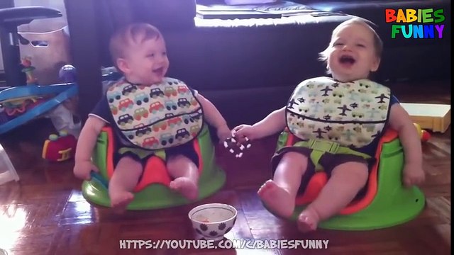 Cute Twin Baby Laughing at Each Other - Funny Babies Laughing Videos