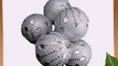 6 December Diamonds Silver Glittered Shatterproof Christmas Ball Ornaments 3.75