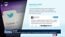 Israël : tweets au sujet de l'étiquetage des produits des implantations