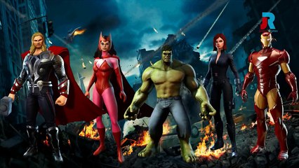 Avengers Cartoon Finger Family Nursery Rhyme | Cartoon Animation Nursery Rhymes For Childrens