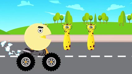 Learn Colors Pacman For Kids And Toddlers - Bowling Game - Funny Videos For Kids to Learn Colours