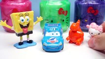 Learn Colors Clay Slime Hello Kitty Cup Surprise Toys Minions Figure Crystal Peppa Pig Pony