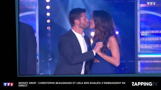 Money Drop : Christophe Beaugrand et Leila Ben Khalifa s’embrassent en direct