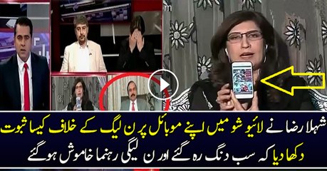 Shehla Raza Live Show Main Apne Mobile Per PMLN Ke Khilaf Kia Dikha Rahi Hain