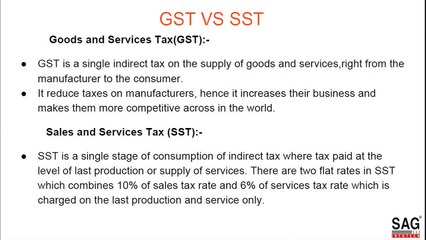 Difference between GST and SST