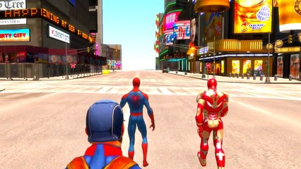 Nursery Rhymes Songs with Spiderman Captain America Ironman Disney Cars Custom Lightning McQueen