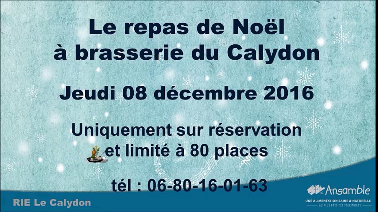 Repas de Noël à la Brasserie du Calydon - 2016