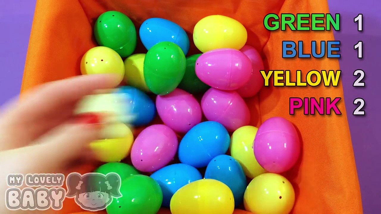 Learn Colours and to Count with Surprise Eggs! Funny Learning Contest with Toys and Candy!